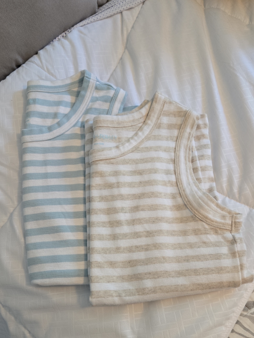 Cynthia Rowley Striped Tank Tops in Light Blue & Cream